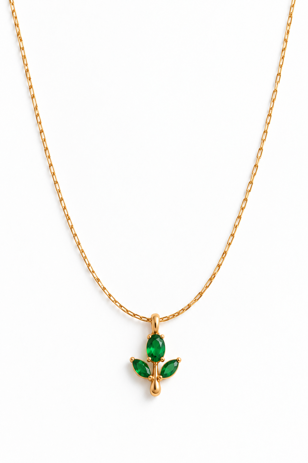 GREEN MINIMAL TULIP NECKCHAIN